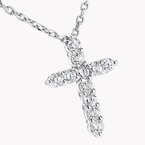 Graff Round Diamond Cross Petite Pendant^ Men's Jewelry|Necklaces & Pendants