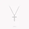Graff Round Diamond Cross Small Pendant^ White Gold|Classic Graff