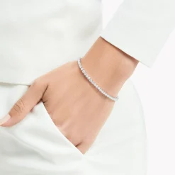 Graff Round Diamond Slim Bracelet^ Bridal Jewelry|White Gold