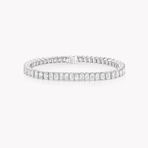 Graff Slim Emerald Cut Diamond Bracelet^ White Diamond|Classic Graff