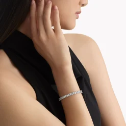 Graff Slim Emerald Cut Diamond Bracelet^ White Diamond|Classic Graff