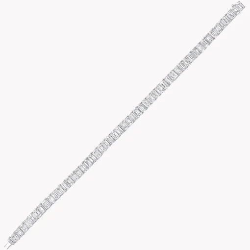 Graff Slim Emerald Cut Diamond Bracelet^ White Diamond|Classic Graff