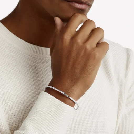 Graff Spiral Bangle^ White Gold|Spiral