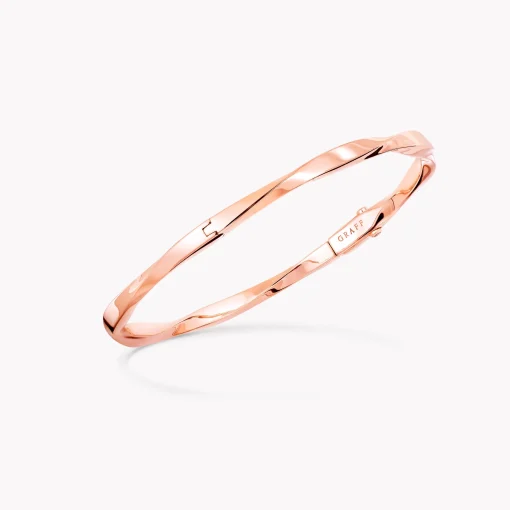Graff Spiral Bangle^ Rose Gold|Spiral