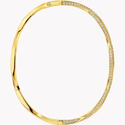 Graff Spiral Pavé Diamond Bangle^ Yellow Gold|Spiral