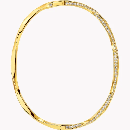 Graff Spiral Pavé Diamond Bangle^ Yellow Gold|Spiral