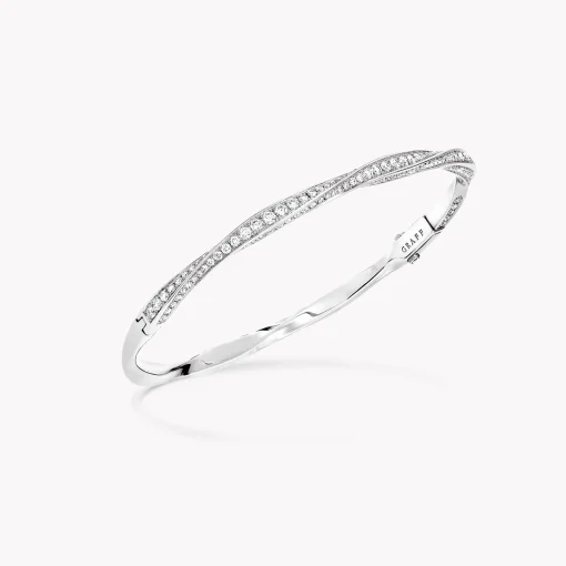 Graff Spiral Pavé Diamond Bangle^ Bridal Jewelry|White Gold