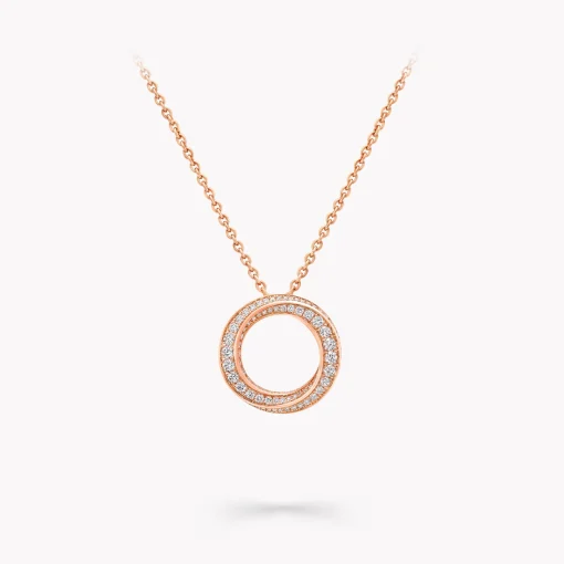 Graff Spiral Pavé Diamond Pendant^ Rose Gold|Spiral