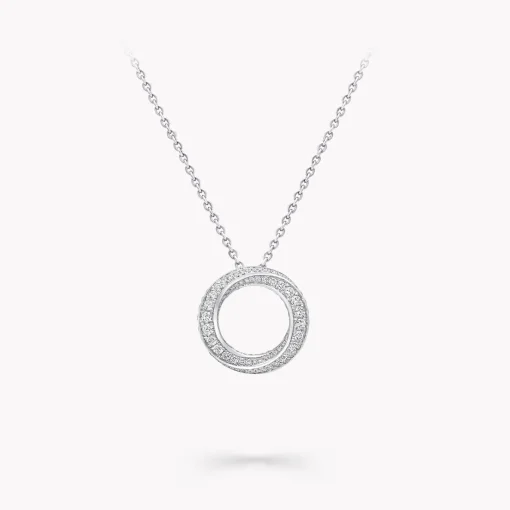 Graff Spiral Pavé Diamond Pendant^ Bridal Jewelry|White Gold
