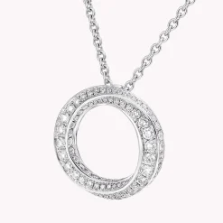 Graff Spiral Pavé Diamond Pendant^ Bridal Jewelry|White Gold