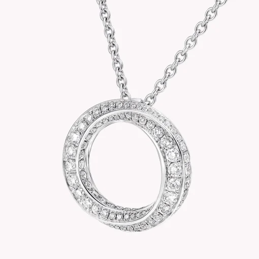 Graff Spiral Pavé Diamond Pendant^ Bridal Jewelry|White Gold