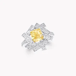 Graff Threads Yellow and White Diamond Ring^ Yellow Diamond|Threads
