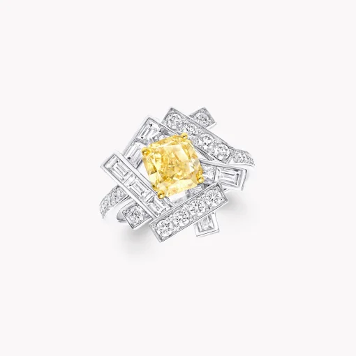 Graff Threads Yellow and White Diamond Ring^ Yellow Diamond|Threads