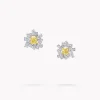 Graff Threads Yellow and White Diamond Stud Earrings^ Bridal Jewelry|Yellow Diamond