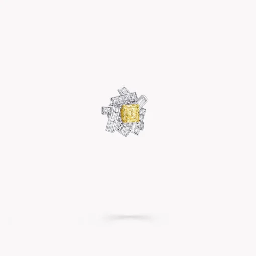 Graff Threads Yellow and White Diamond Stud Earrings^ Bridal Jewelry|Yellow Diamond