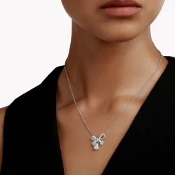 Graff Tilda's Bow Baguette Cut Diamond Drop Pendant^ White Diamond|Tilda's Bow