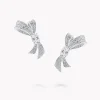 Graff Tilda's Bow Diamond Stud Earrings^ White Gold|White Diamond