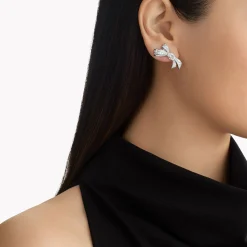 Graff Tilda's Bow Diamond Stud Earrings^ White Gold|White Diamond