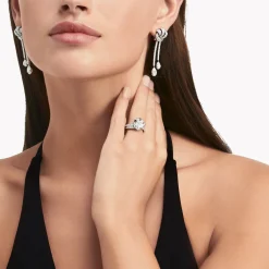 Graff Tilda’s Bow Double Pavé Diamond Drop Earrings^ Bridal Jewelry|White Diamond