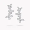 Graff Triple Pavé Butterfly Diamond Drop Earrings^ White Diamond|Butterfly