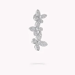 Graff Triple Pavé Butterfly Diamond Drop Earrings^ White Diamond|Butterfly