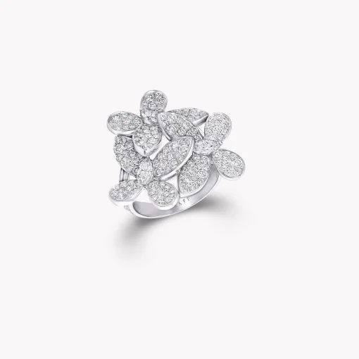 Graff Triple Pavé Butterfly Diamond Small Ring^ Butterfly|Rings
