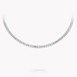 Graff White Emerald Diamond Graduated Line Necklace^ White Diamond|Classic Graff