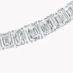 Graff White Emerald Diamond Graduated Line Necklace^ White Diamond|Classic Graff