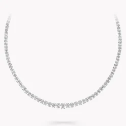 Graff White Oval Diamond Graduated Line Necklace^ Bridal Jewelry|White Diamond