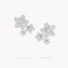 Graff Wild Flower Diamond Cluster Stud Earrings^ White Gold|Wild Flower