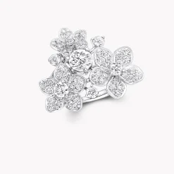 Graff Wild Flower Diamond Cluster Ring^ White Gold|White Diamond