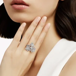 Graff Wild Flower Diamond Cluster Ring^ White Gold|White Diamond
