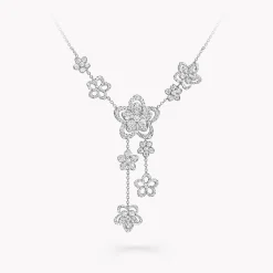 Graff Wild Flower Diamond Drop Necklace^ White Gold|Wild Flower