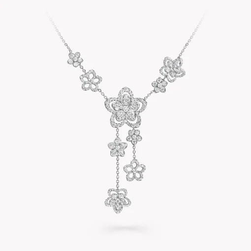 Graff Wild Flower Diamond Drop Necklace^ White Gold|Wild Flower