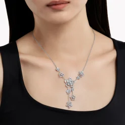 Graff Wild Flower Diamond Drop Necklace^ White Gold|Wild Flower