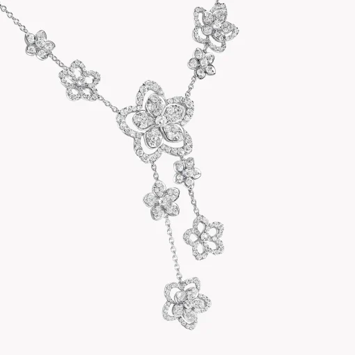 Graff Wild Flower Diamond Drop Necklace^ White Gold|Wild Flower