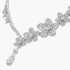 Graff Wild Flower Diamond Drop Necklace^ Bridal Jewelry|White Diamond