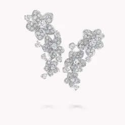 Graff Wild Flower Diamond Ear Climber Earrings^ Bridal Jewelry|White Gold