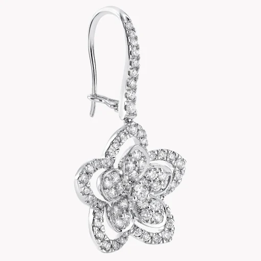 Graff Wild Flower Diamond Earrings^ White Gold|Wild Flower