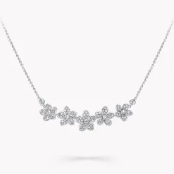 Graff Wild Flower Diamond Line Pendant^ White Gold|Wild Flower