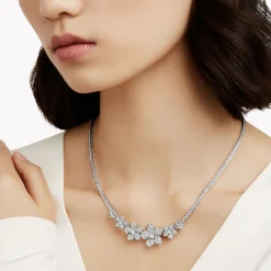 Graff Wild Flower Diamond Necklace^ White Gold|White Diamond