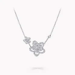 Graff Wild Flower Double Diamond Pendant^ White Gold|Wild Flower