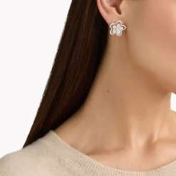 Graff Wild Flower Large Diamond Stud Earrings^ White Gold|Wild Flower
