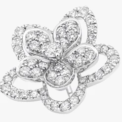 Graff Wild Flower Large Diamond Stud Earrings^ White Gold|Wild Flower