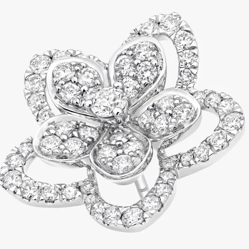 Graff Wild Flower Large Diamond Stud Earrings^ White Gold|Wild Flower