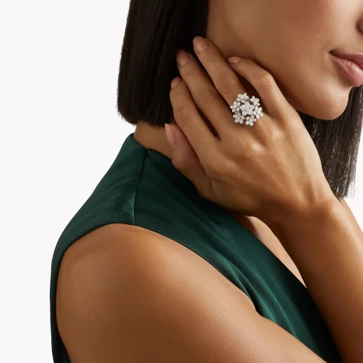 Graff Wild Flower Large Diamond Cluster Ring^ Wild Flower|Rings