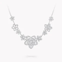 Graff Wild Flower Multi Diamond Necklace^ White Gold|White Diamond