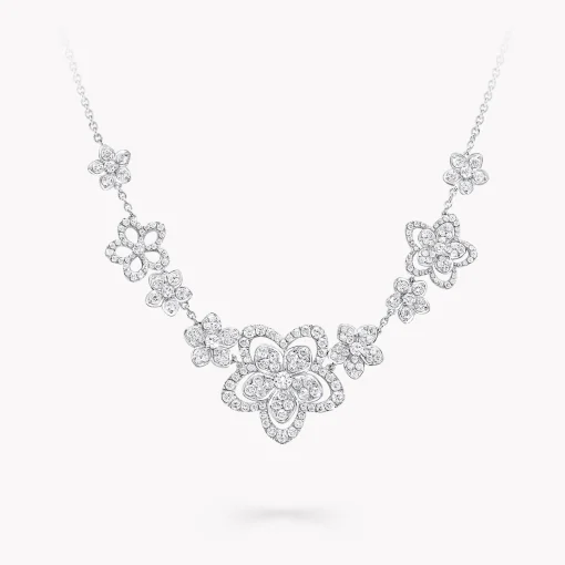 Graff Wild Flower Multi Diamond Necklace^ White Gold|White Diamond