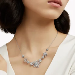 Graff Wild Flower Multi Diamond Necklace^ White Gold|White Diamond