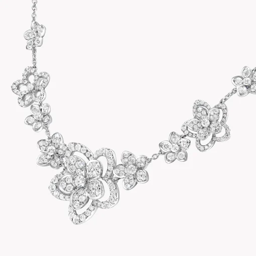 Graff Wild Flower Multi Diamond Necklace^ White Gold|White Diamond